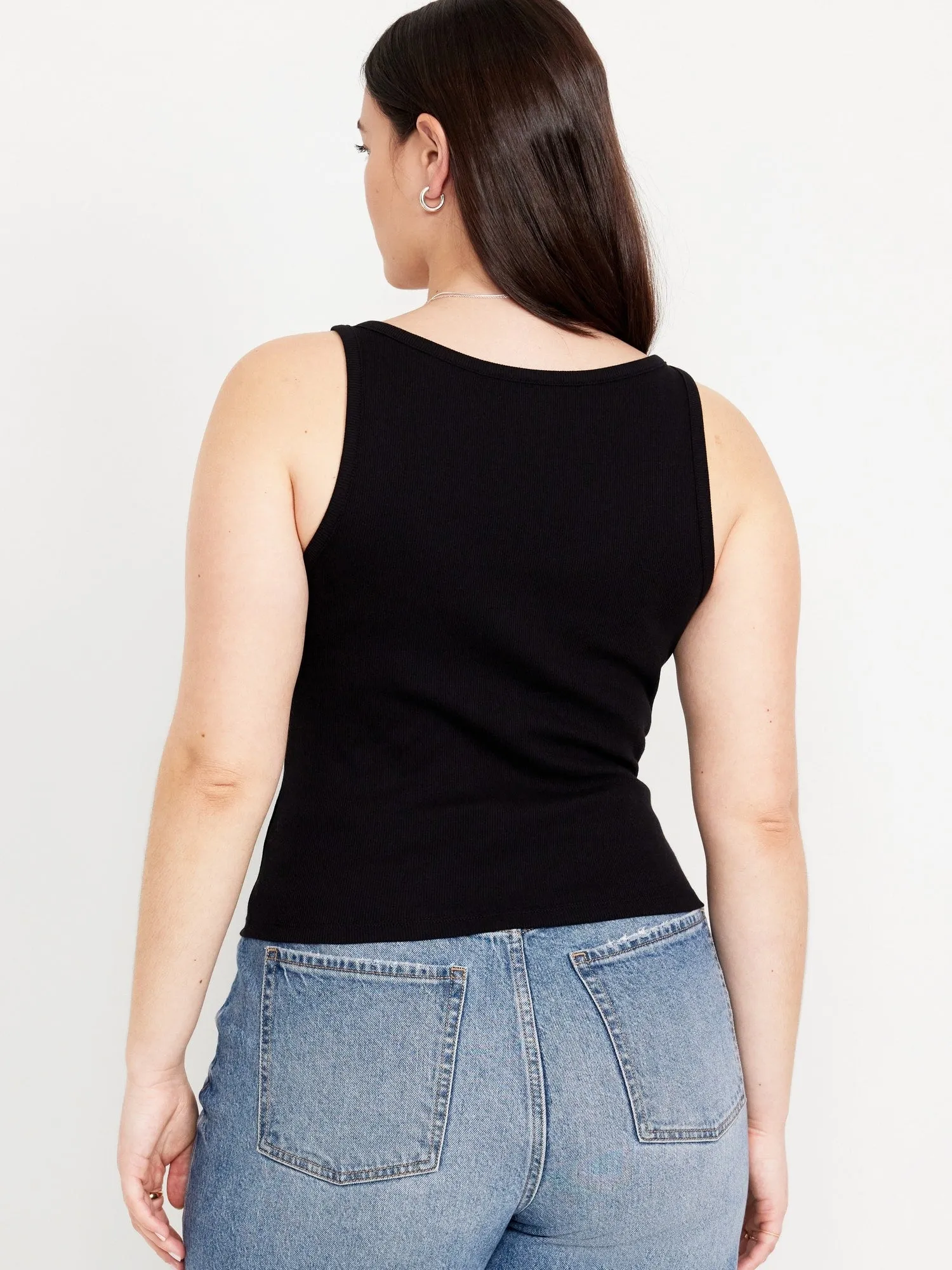 Ribbed Crop Tank Top