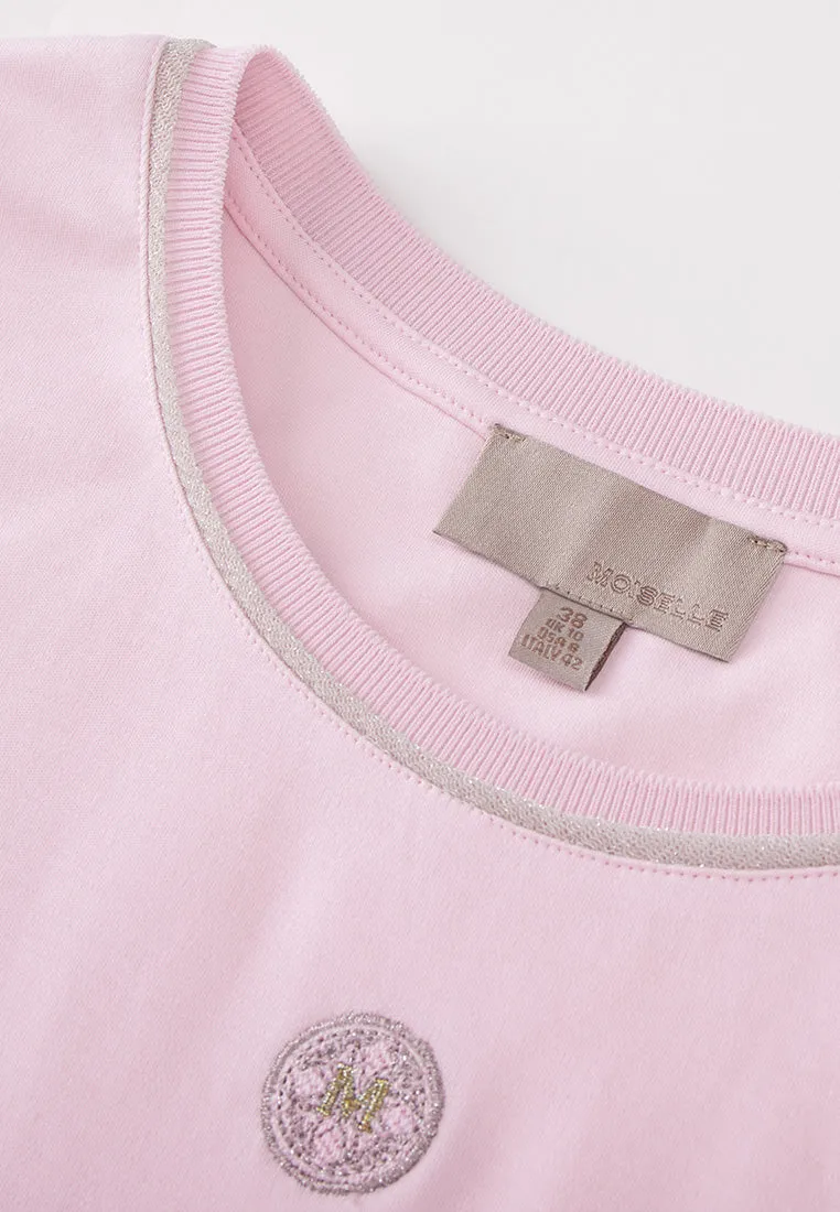 Ribbed Embroidered-detail Tank Top