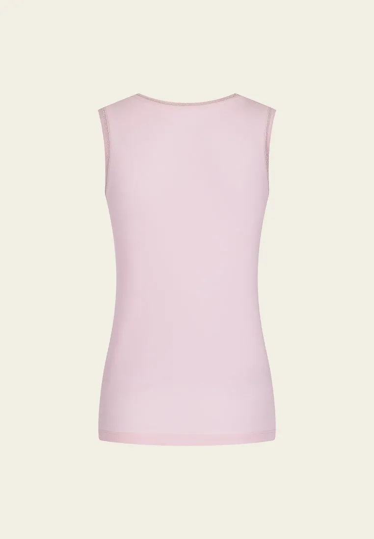 Ribbed Embroidered-detail Tank Top