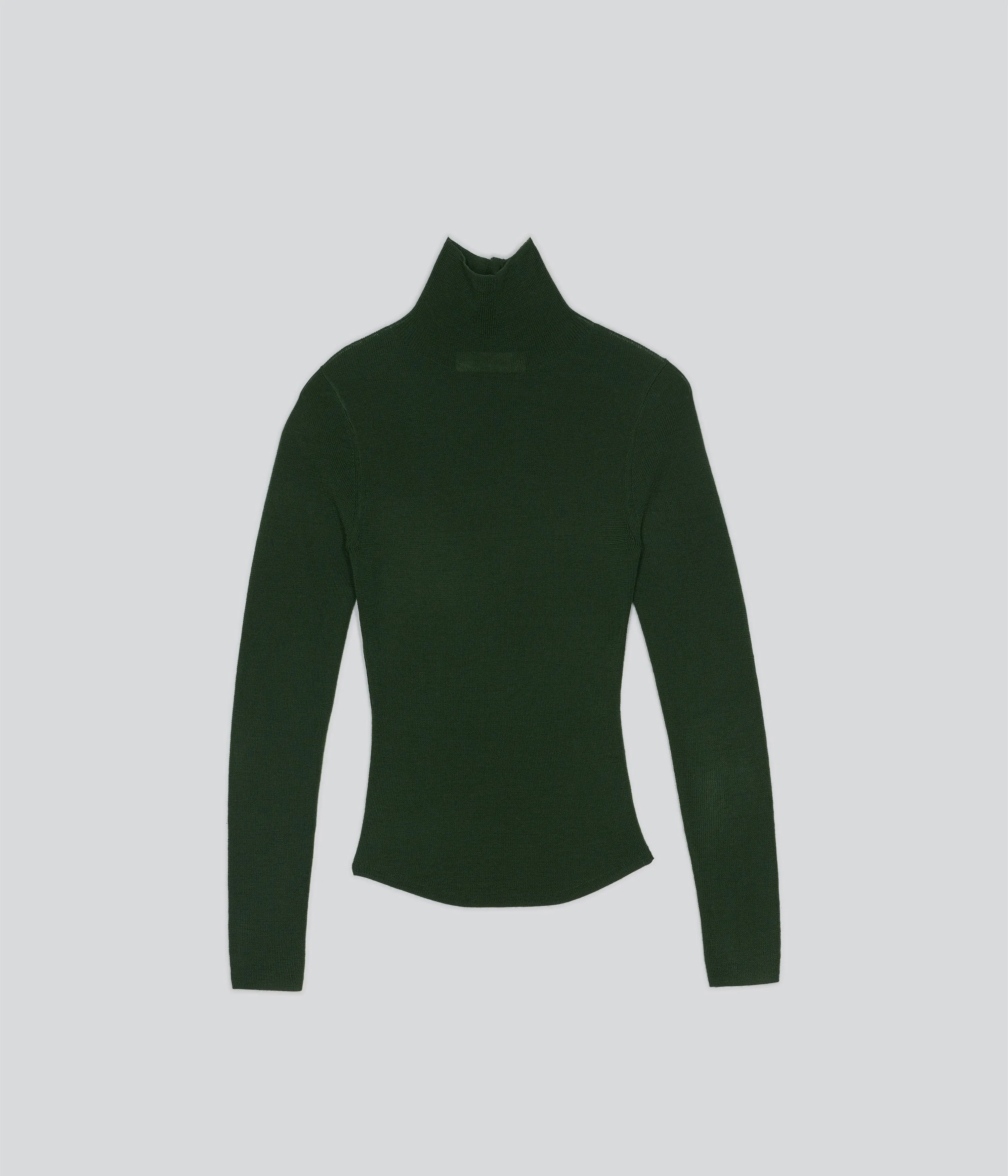 Ribbed Highneck in Pine