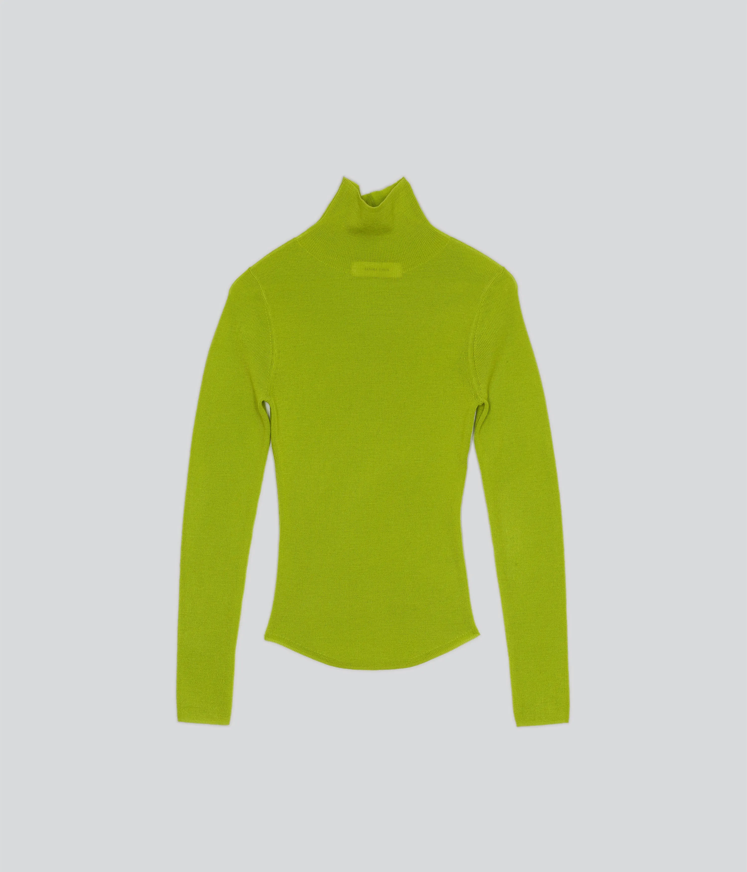RIBBED HIGHNECK IN WASABI