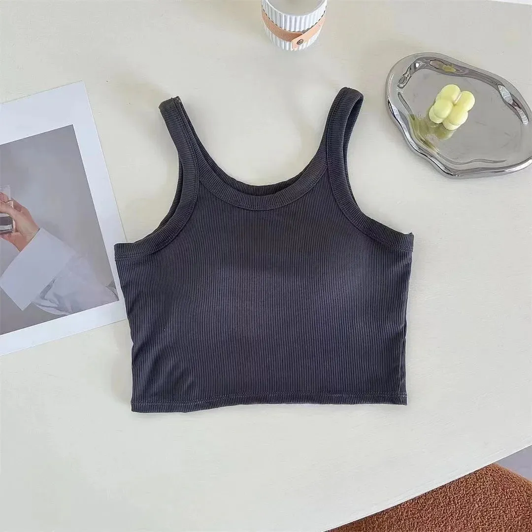 Ribbed Knitted Backless Crop Top