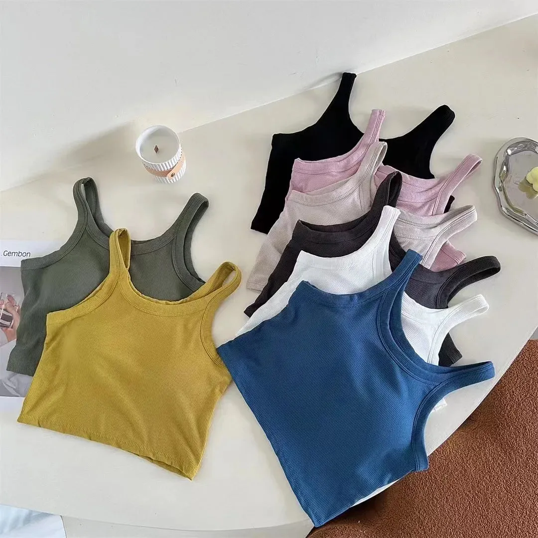 Ribbed Knitted Backless Crop Top