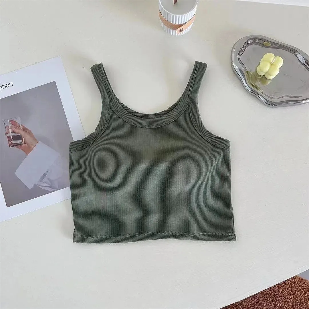 Ribbed Knitted Backless Crop Top