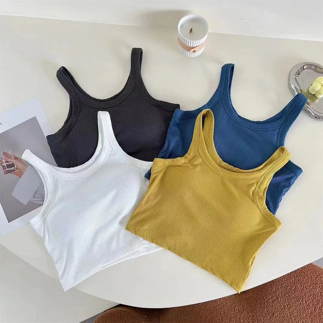 Ribbed Knitted Backless Crop Top