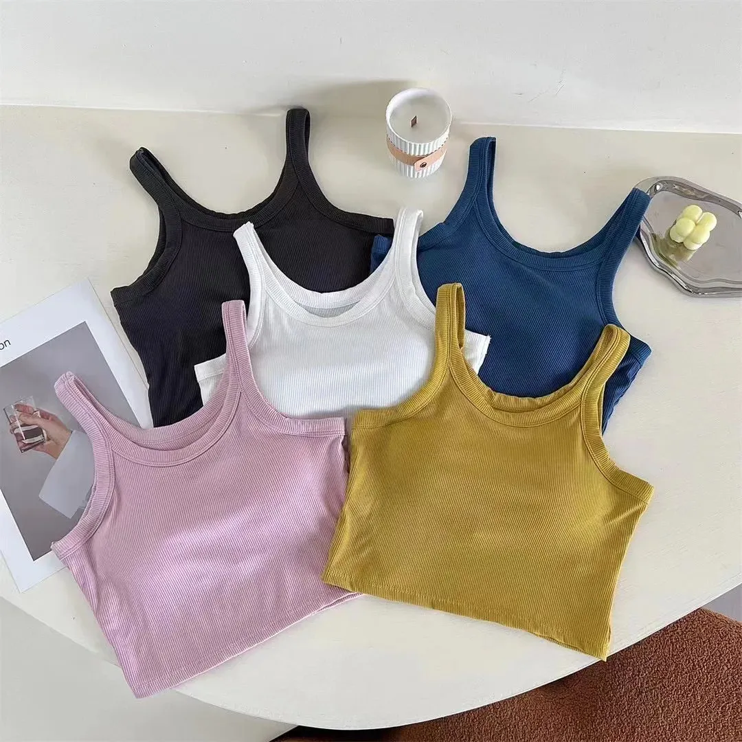 Ribbed Knitted Backless Crop Top