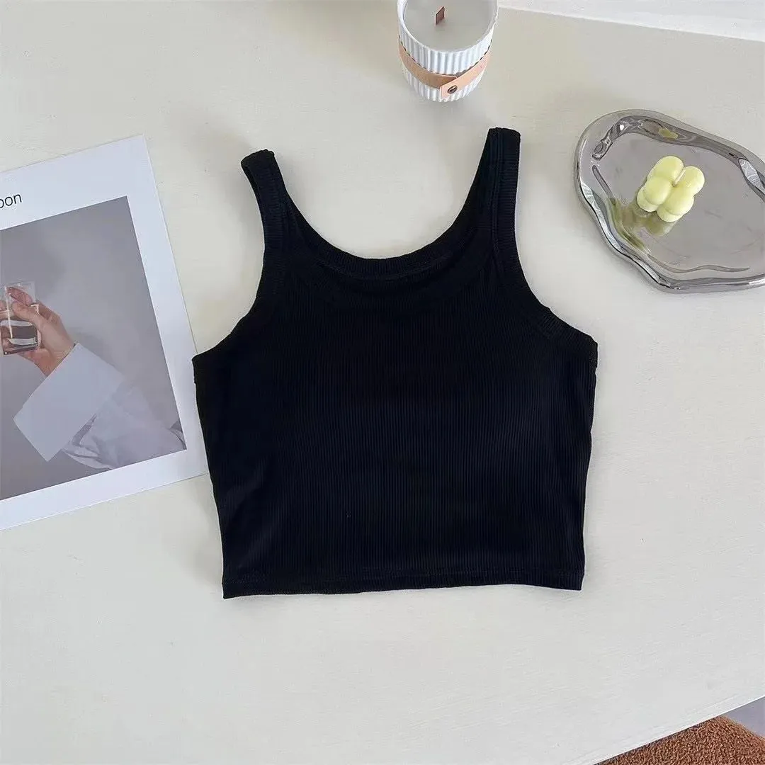 Ribbed Knitted Backless Crop Top