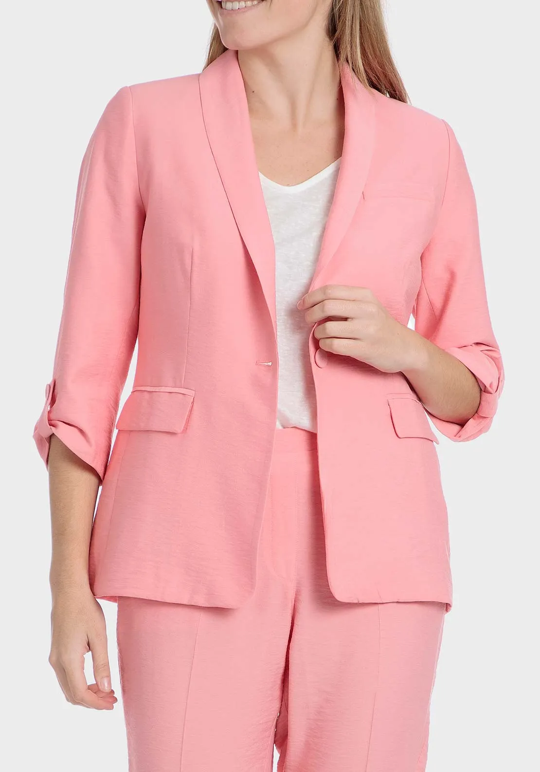 Salmon coloured blazer - Pink