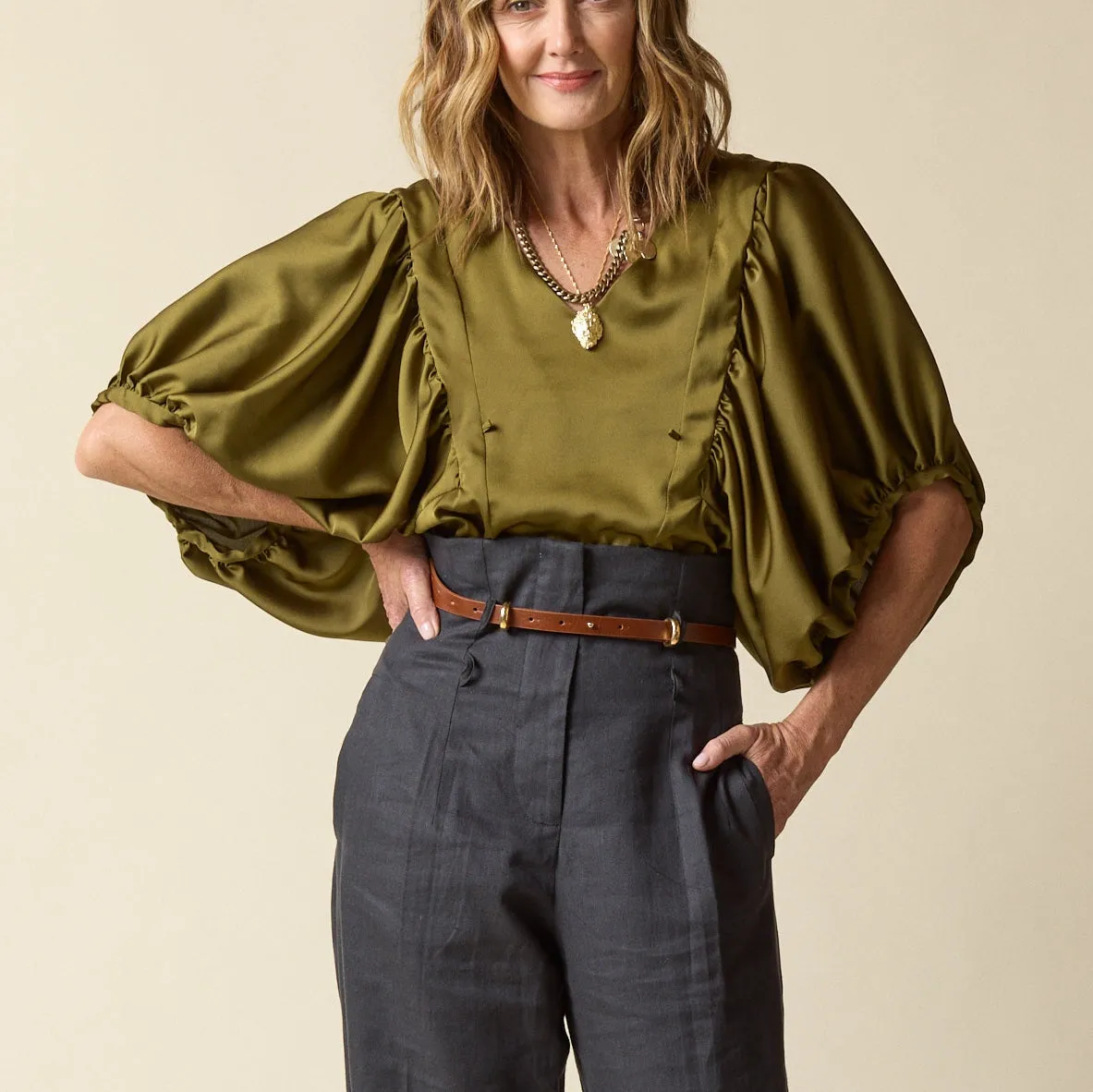 Satin Full Circle Top
