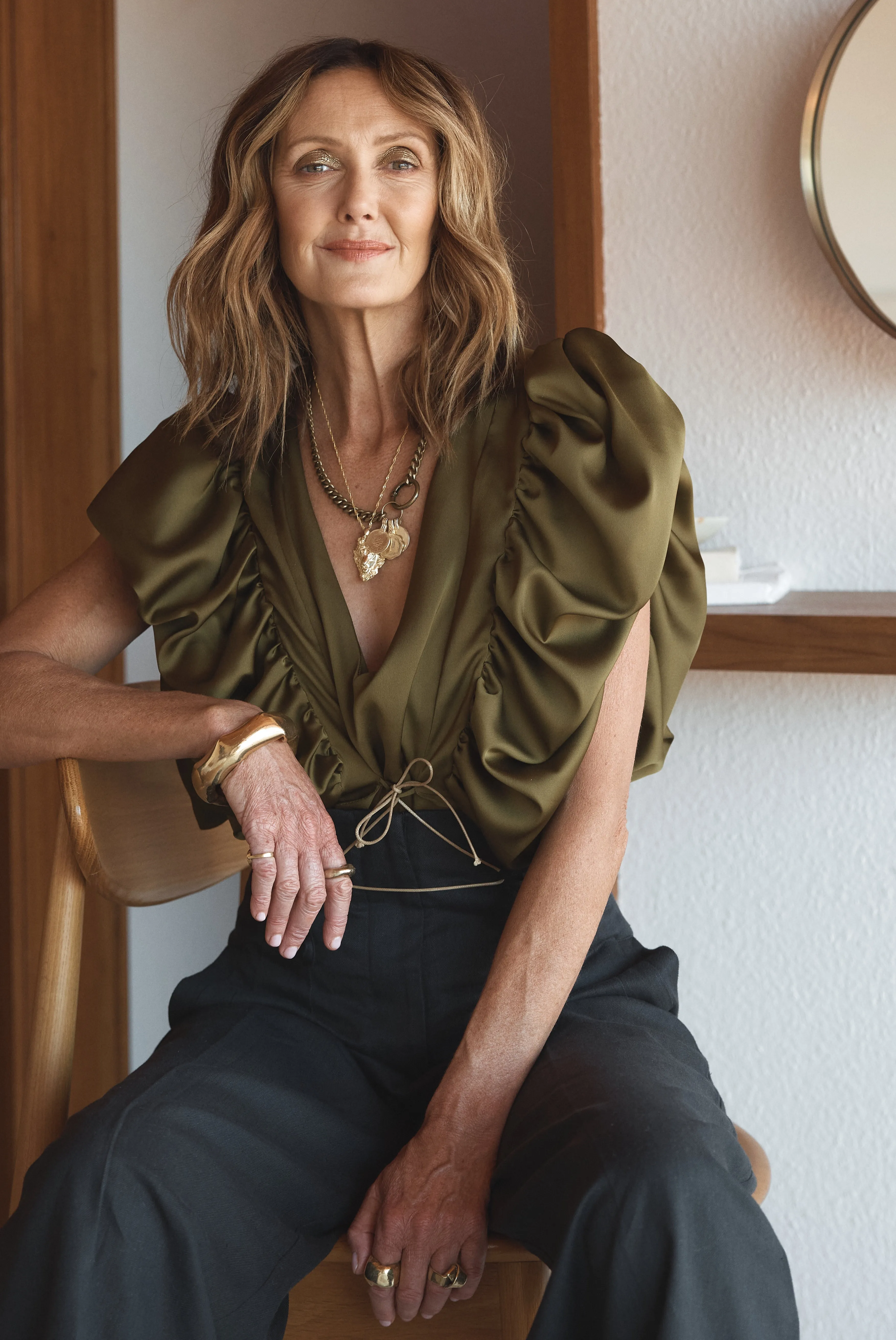 Satin Full Circle Top