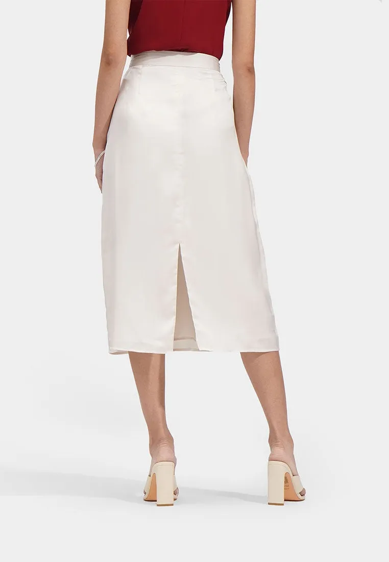 Satin Midi Skirt