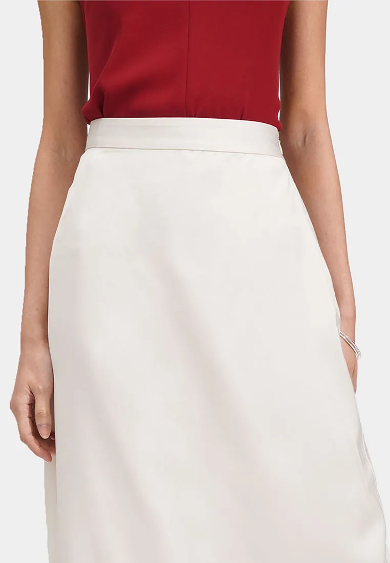 Satin Midi Skirt