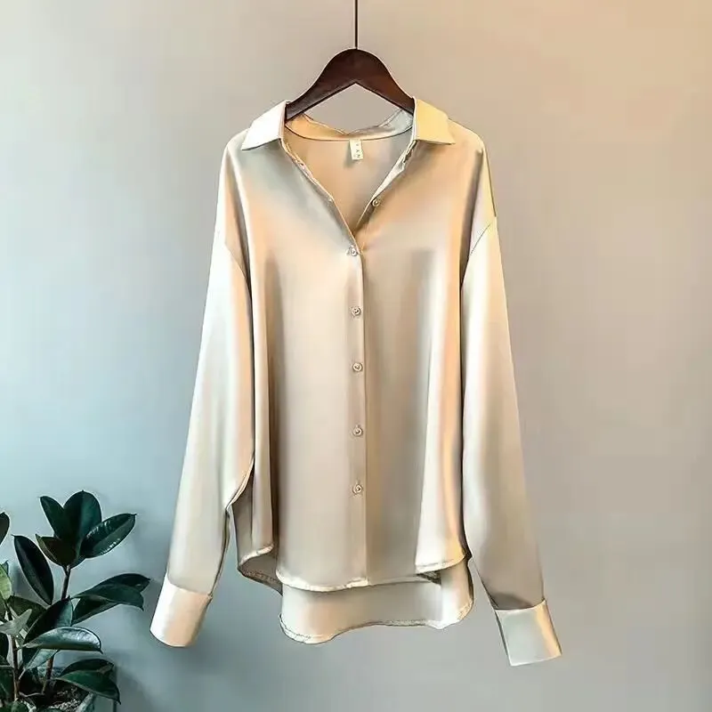 Selena | Classic and Elegant Satin Blouse