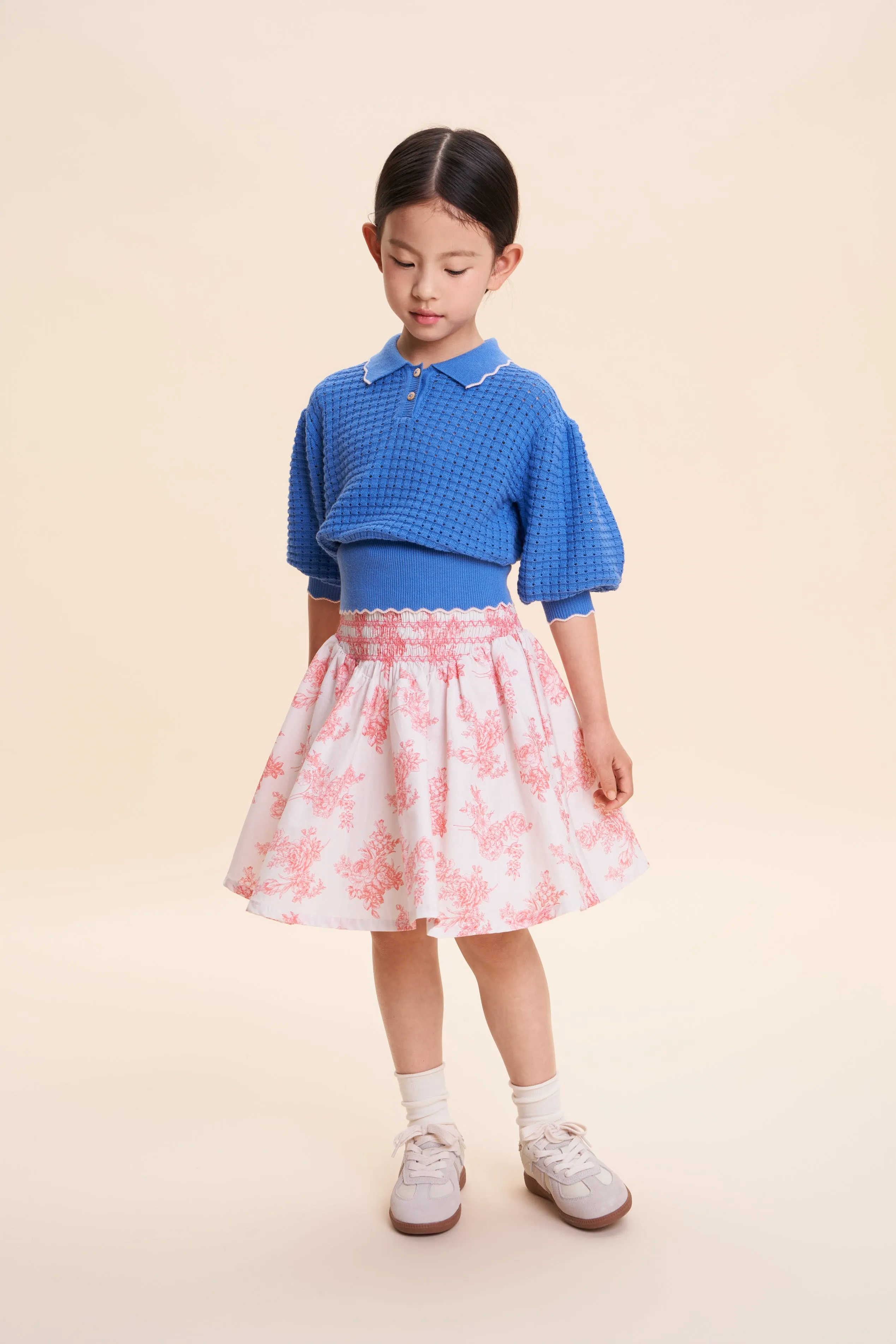 Selene toile pink skirt by C'era Una Volta