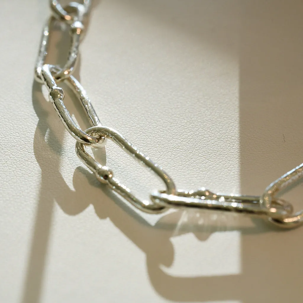Shimmer Long Link Bracelet in Citrine