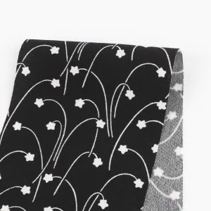 Shooting Star Satin Backed Crepe - Black