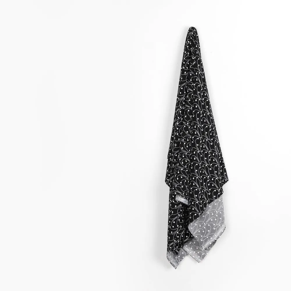 Shooting Star Satin Backed Crepe - Black