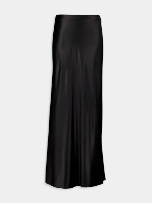 Silk Satin Long Skirt