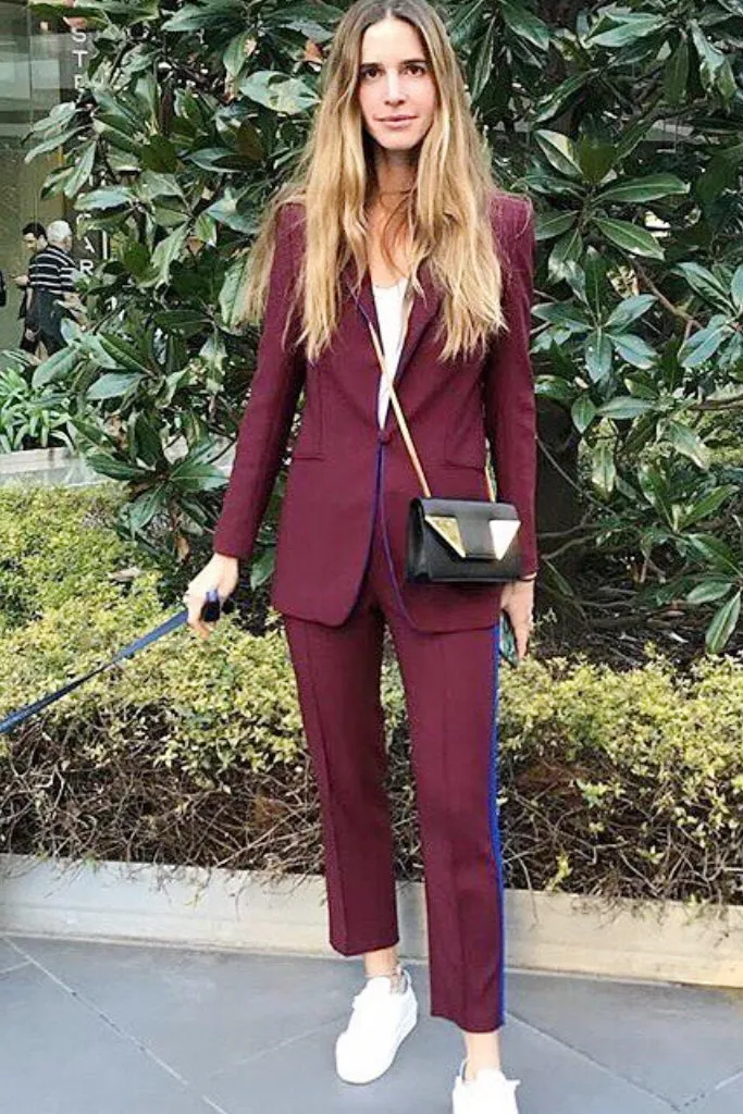 Smoking Suit in Burgundy and Blue by Hebe Studio - RENTAL