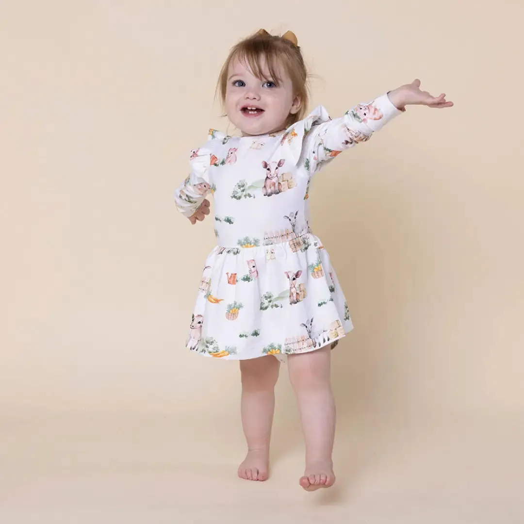 Snuggle Hunny Long Sleeve Bodysuit Dress