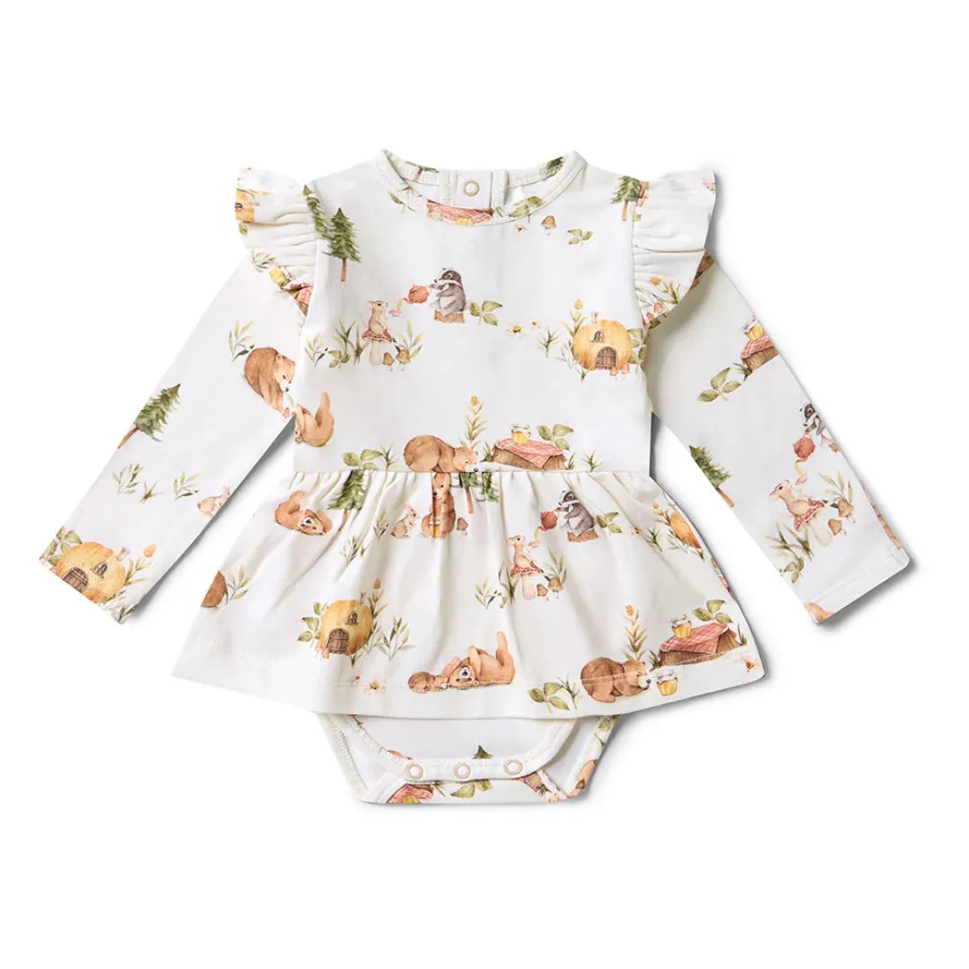 Snuggle Hunny Long Sleeve Bodysuit Dress