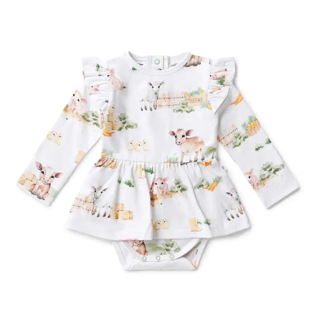 Snuggle Hunny Long Sleeve Bodysuit Dress