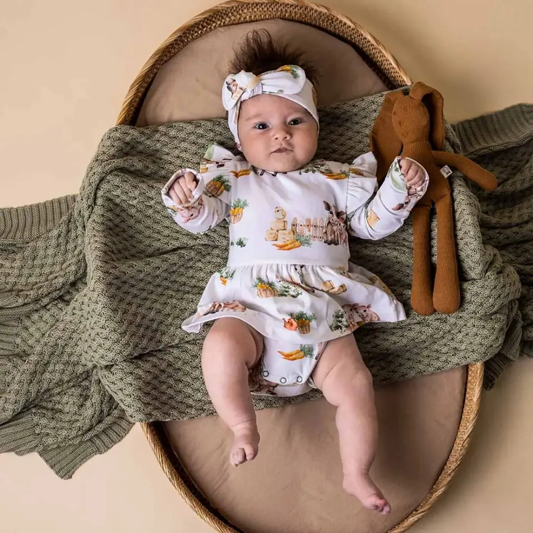 Snuggle Hunny Long Sleeve Bodysuit Dress