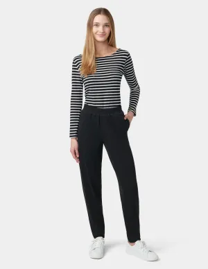 Solid Cuffed Pant with Pockets
