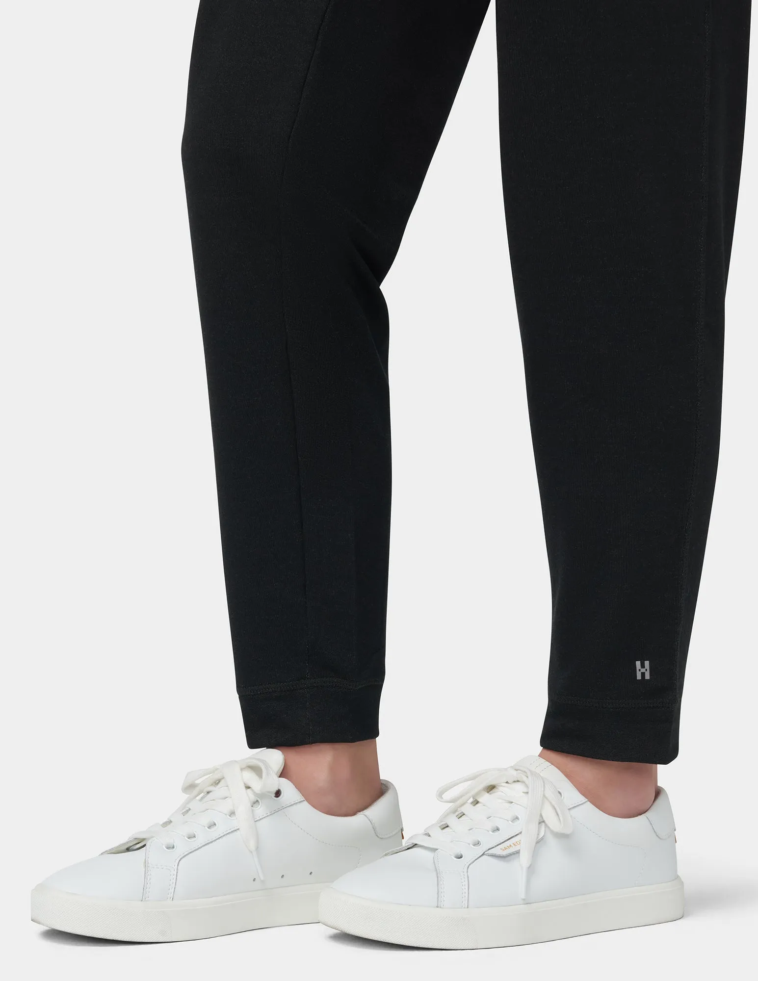 Solid Cuffed Pant with Pockets