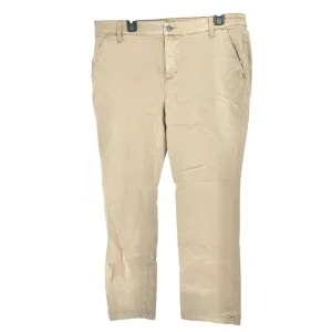 St Johns Bay Pants Womens 18P Straight Leg Beige Classic Fit Soft Stretch Fabric
