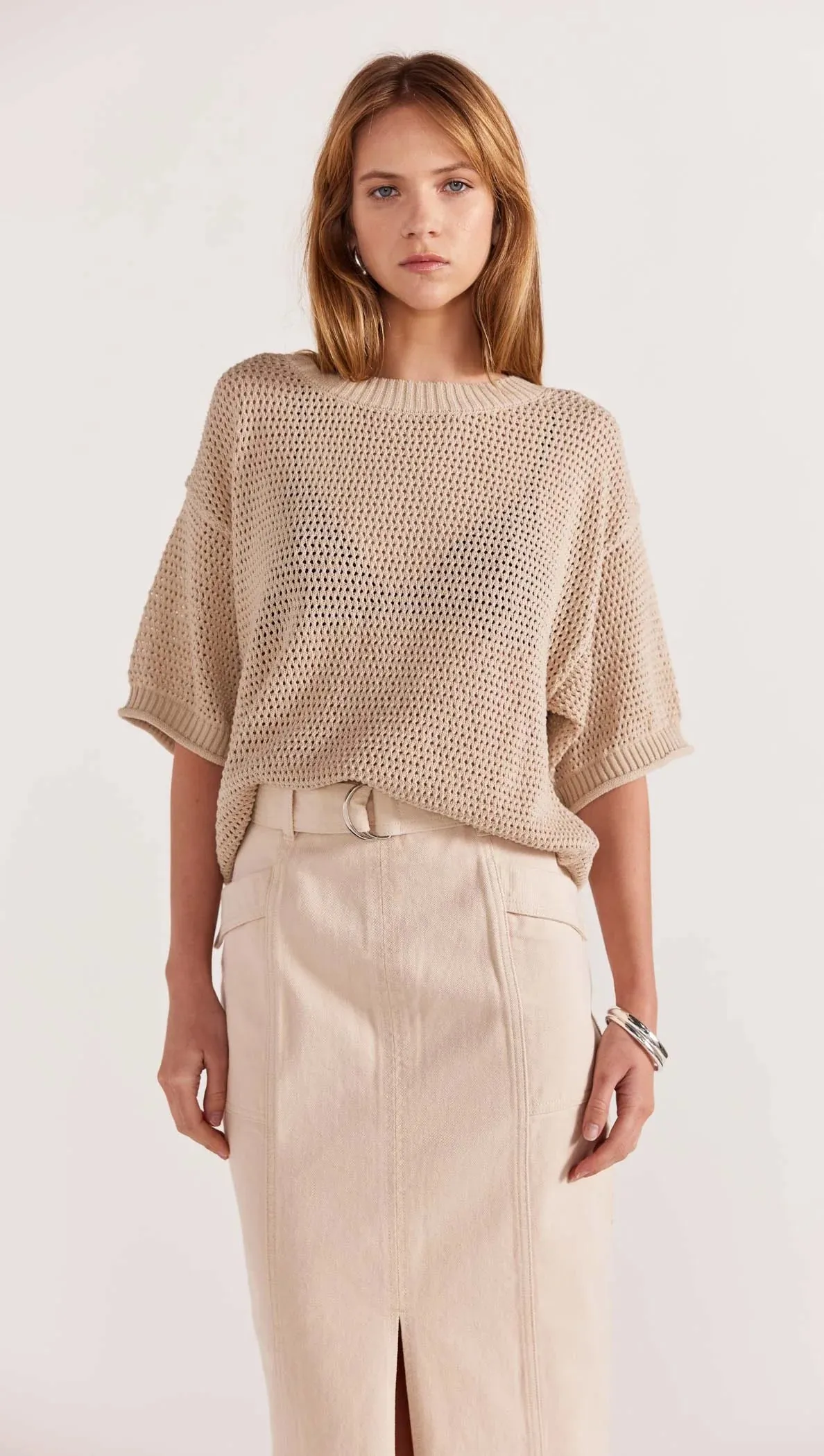 Staple the Label | Ines Denim Midi Skirt