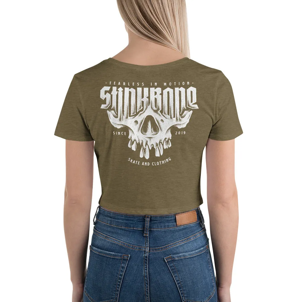 StinkBone Skull Women’s Crop Tee