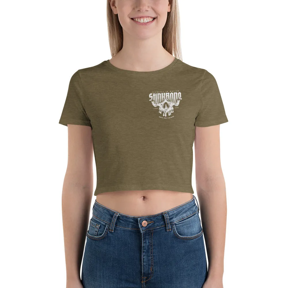 StinkBone Skull Women’s Crop Tee