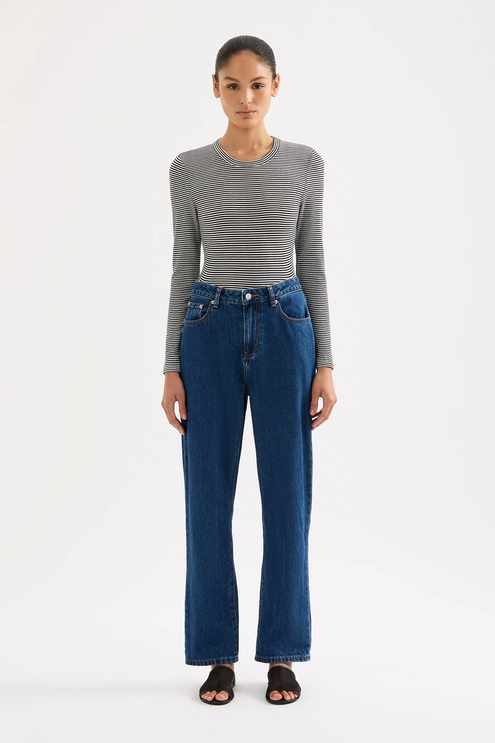 Straight Leg Jean Force Blue
