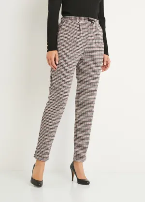 Straight-leg stretch-knit pants