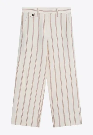 Straight-Leg Stripe Pants