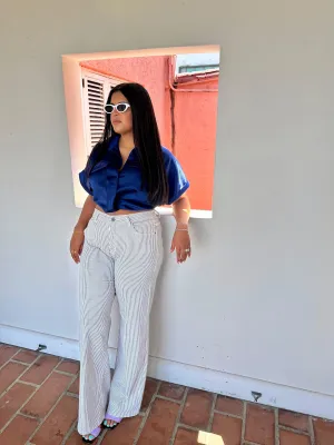 Straight Leg Striped Pants