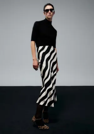 Striped Skirt - Black