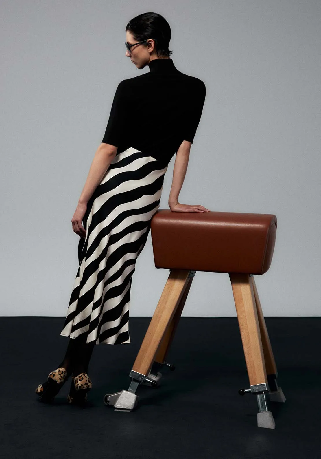 Striped Skirt - Black