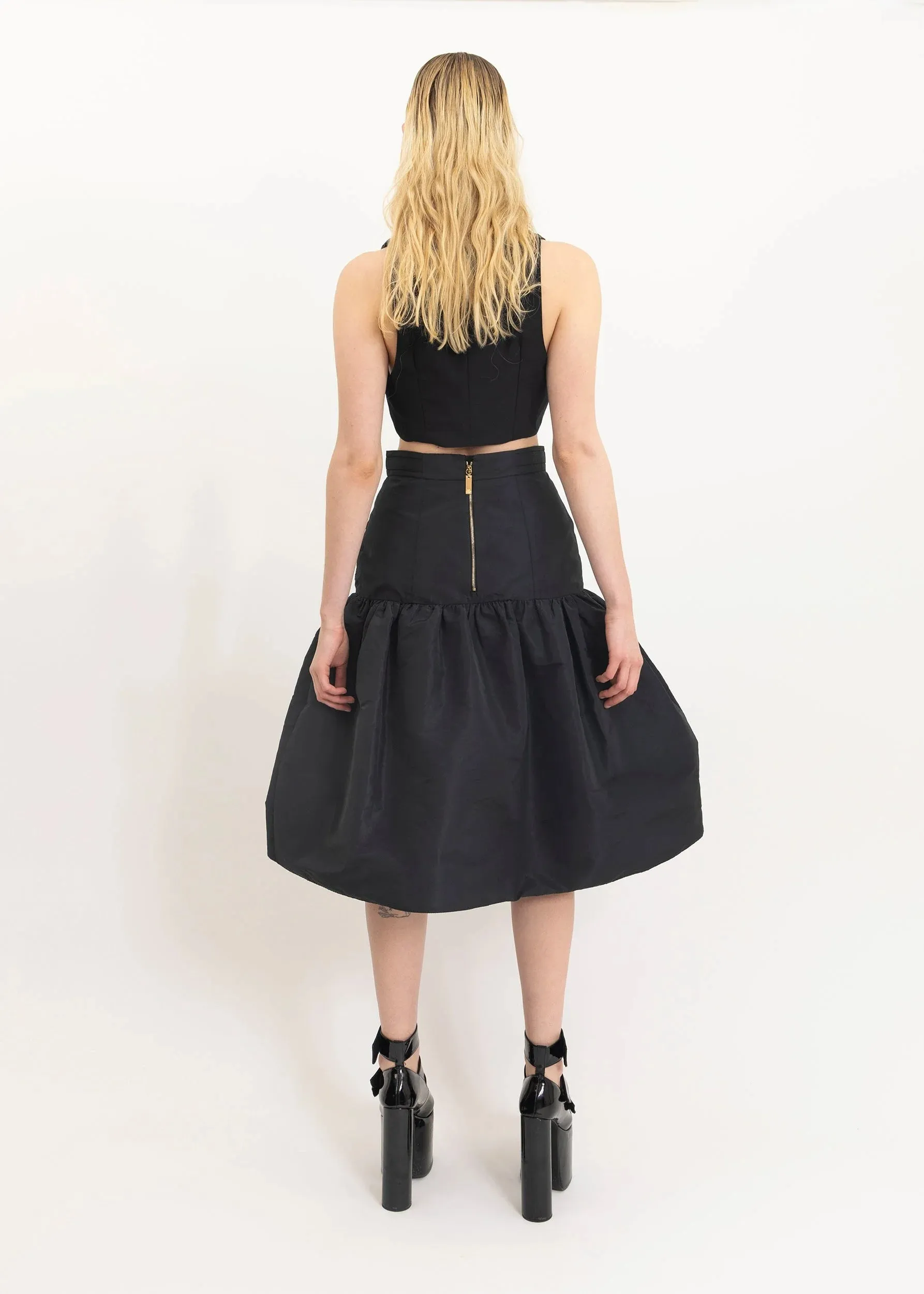 Structured midi skirt