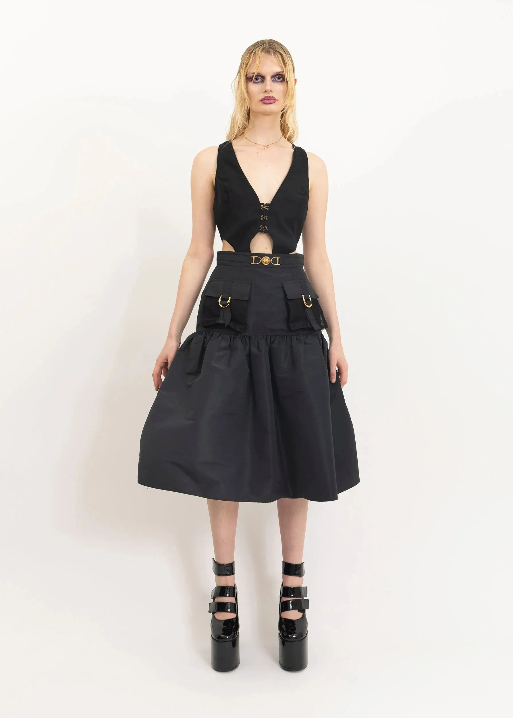 Structured midi skirt