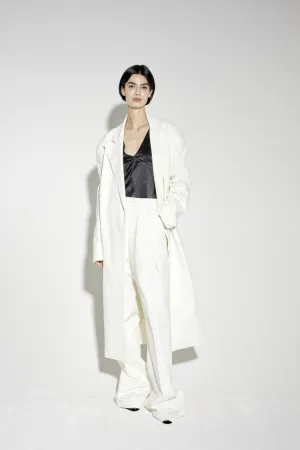 Studio Cut White Pleated Pants
