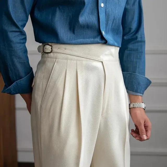 Stylische High Waist Straight Leg Hose