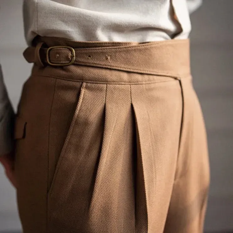 Stylische High Waist Straight Leg Hose