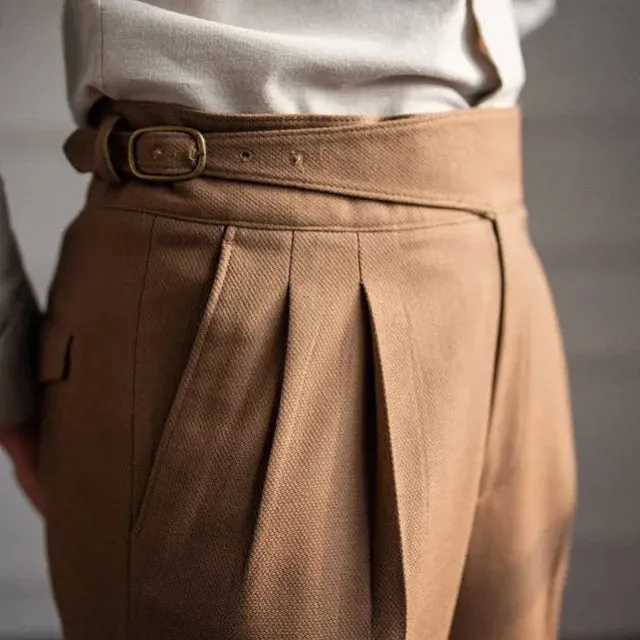 Stylische High Waist Straight Leg Hose