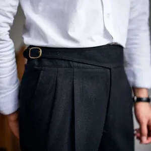 Stylische High Waist Straight Leg Hose