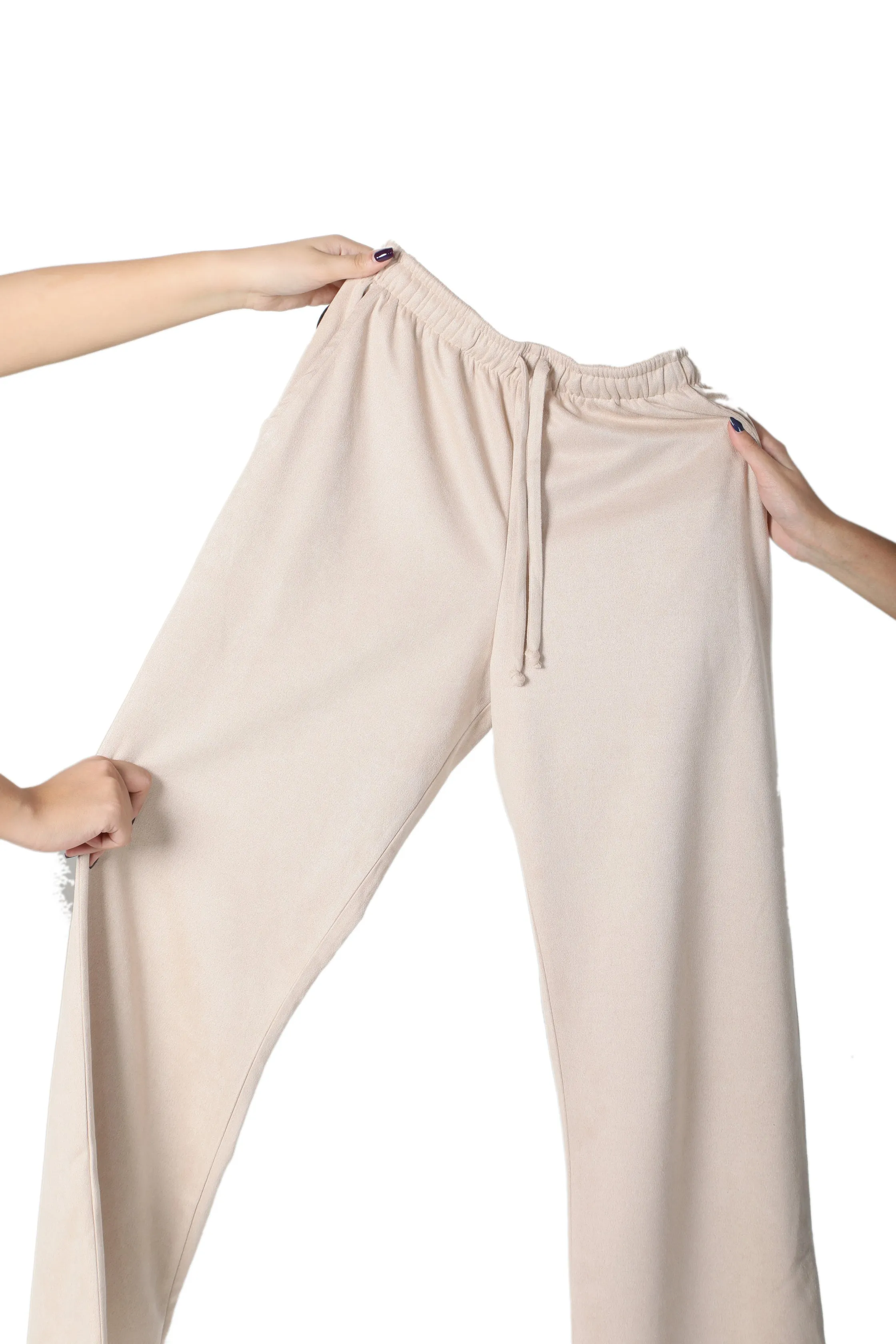 Suede Pants- Beige