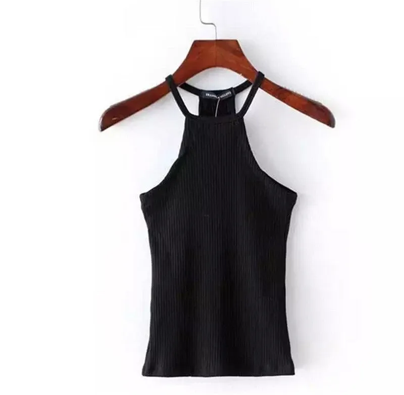 Summer Off Shoulder Knitted Bustier Crop Top Women Round Neck Elastic Tube Tank Tops Knit Beach Sexy Camis Crop Tops 6 Colors