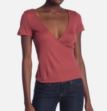Surplice Short Sleeve Shirt