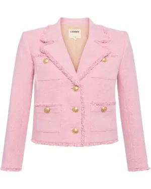 Sylvia Collared Jacket in Pale Pink